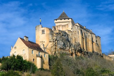Castelnaud La Chapelle castle in Dordogna, France clipart