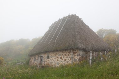 tipik inşaat sis, somiedo, asturias, İspanya