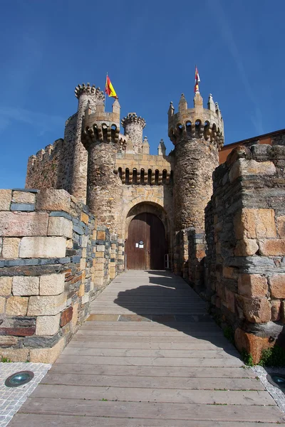 Κάστρο του templars, ponferrada, leon, Ισπανία — Φωτογραφία Αρχείου