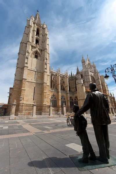 Katedralen i leon, castilla y leon, Spanien — Stockfoto