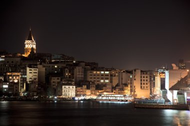 Istanbul at night, Turkey clipart