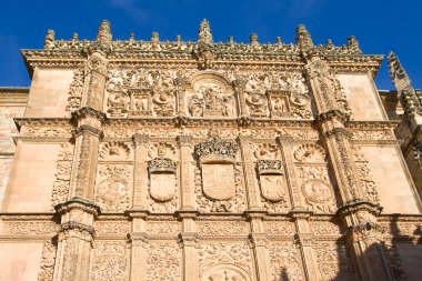 Facade of the university of Salamanca clipart