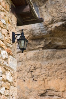 sokak lambasının orbaneja del castillo, burgos, İspanya