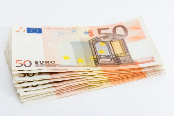 Beyaz arka plan ile Euro — Stok fotoğraf