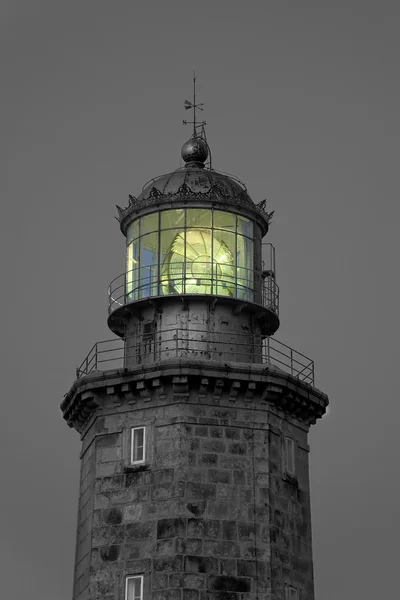 Lighthouse of Matxitxako in black and white — Stock Photo, Image