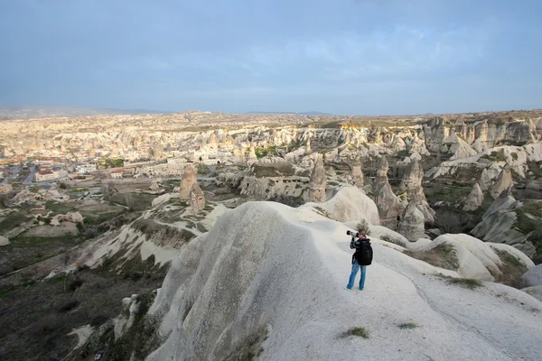 Kapadokya, Türkiye'nin karanlık olsun — Stok fotoğraf