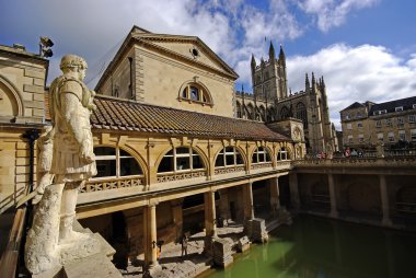 Roman baths, Bath, Somerset, UK clipart