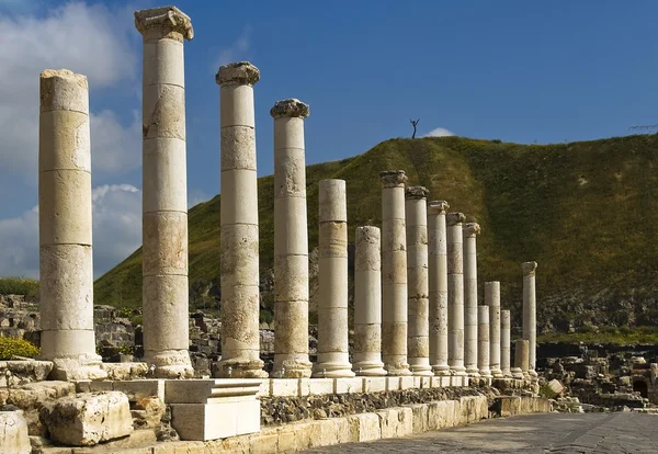 Colunas romanas em Israel Beit Shean — Fotografia de Stock