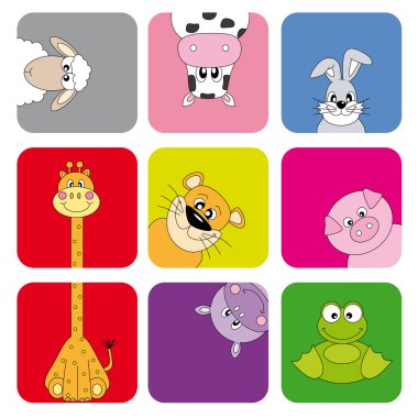 Funny animal card clipart