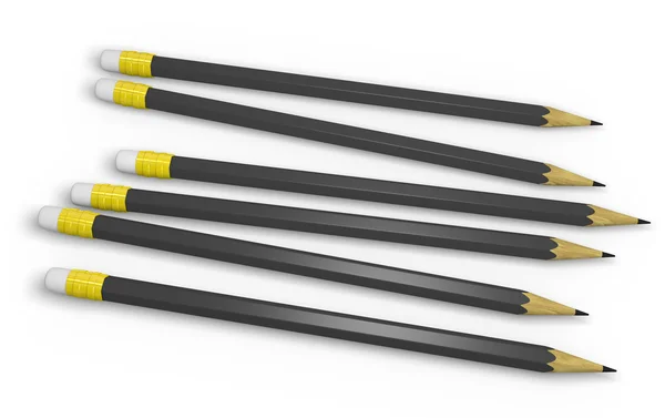 Чёрные карандаши 3 — стоковое фото