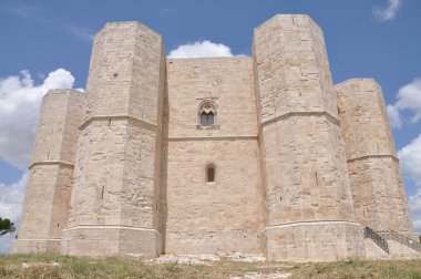 FRONTAL VIEW OF CASTEL DEL MONTE, FREDERICK II MIDDLE AGE CASTLE, ITALY clipart