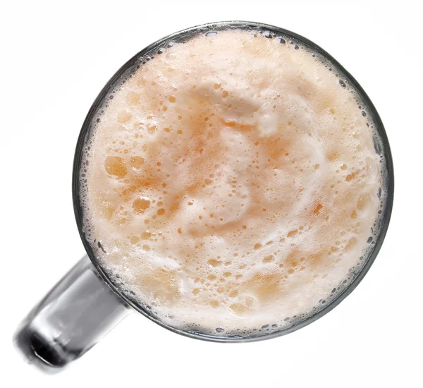 Froth dark beer in glass — Stock Photo, Image