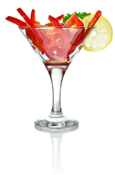 Salát koktejl v poháru — Stock fotografie