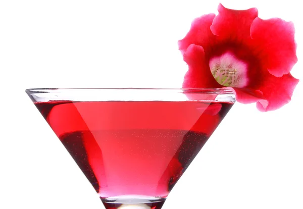 Red floral cocktail — Stock Photo, Image