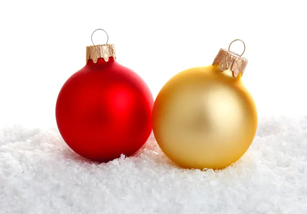 Красное и золотое рождественское украшение — стоковое фото