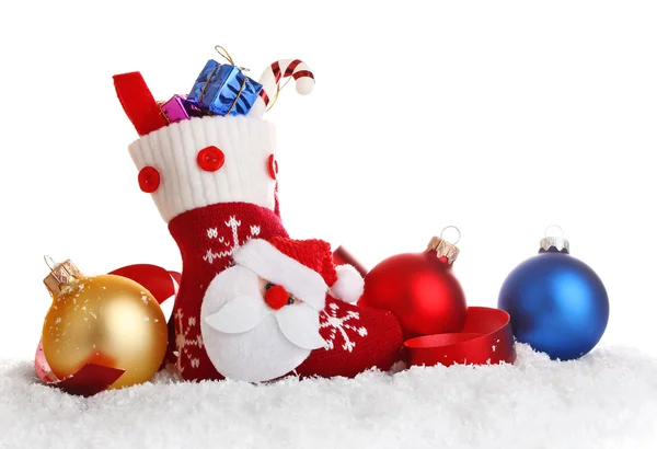 Noel çorap ile dekorasyon — Stok fotoğraf