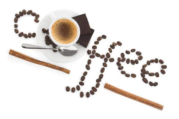 Kreative Konzeption mit Tasse Kaffee — Stockfoto