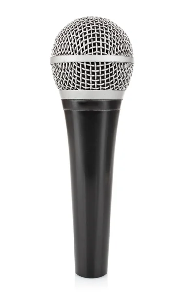 Schwarzes metallisches Mikrofon — Stockfoto