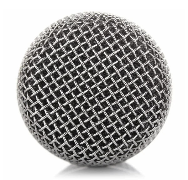 Metalik mikrofon mesh — Stok fotoğraf