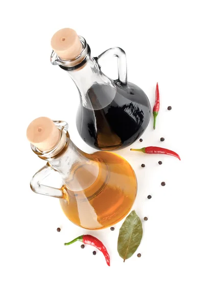 Оливкова олія та бальзамічний оцет — стокове фото