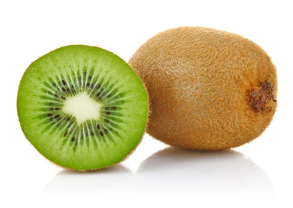Een en een halve verse sappige kiwi — Stockfoto
