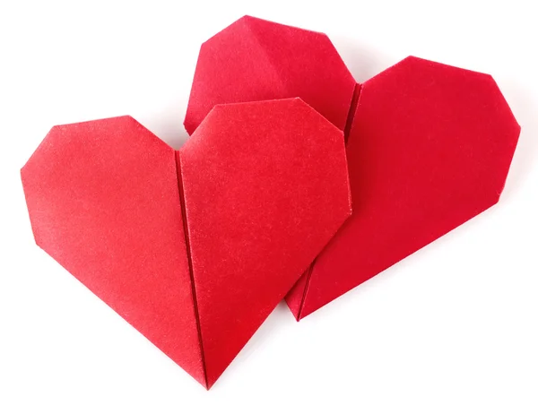 ペアのバレンタイン折り紙 — ストック写真