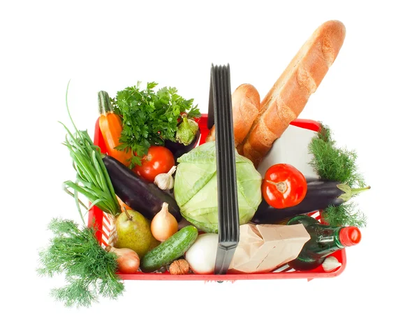 Basket with products — Stock Photo, Image