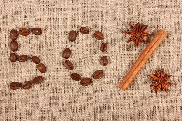 种子咖啡的创意构想 — 图库照片