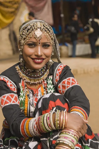 Ballerino indiano di Kalbelia — Foto Stock