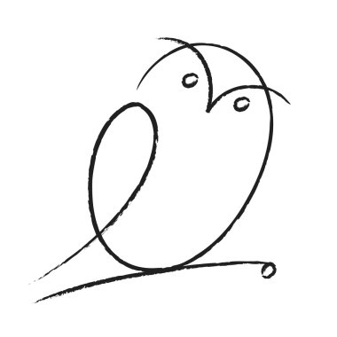 Cartoon illustration of owl clipart