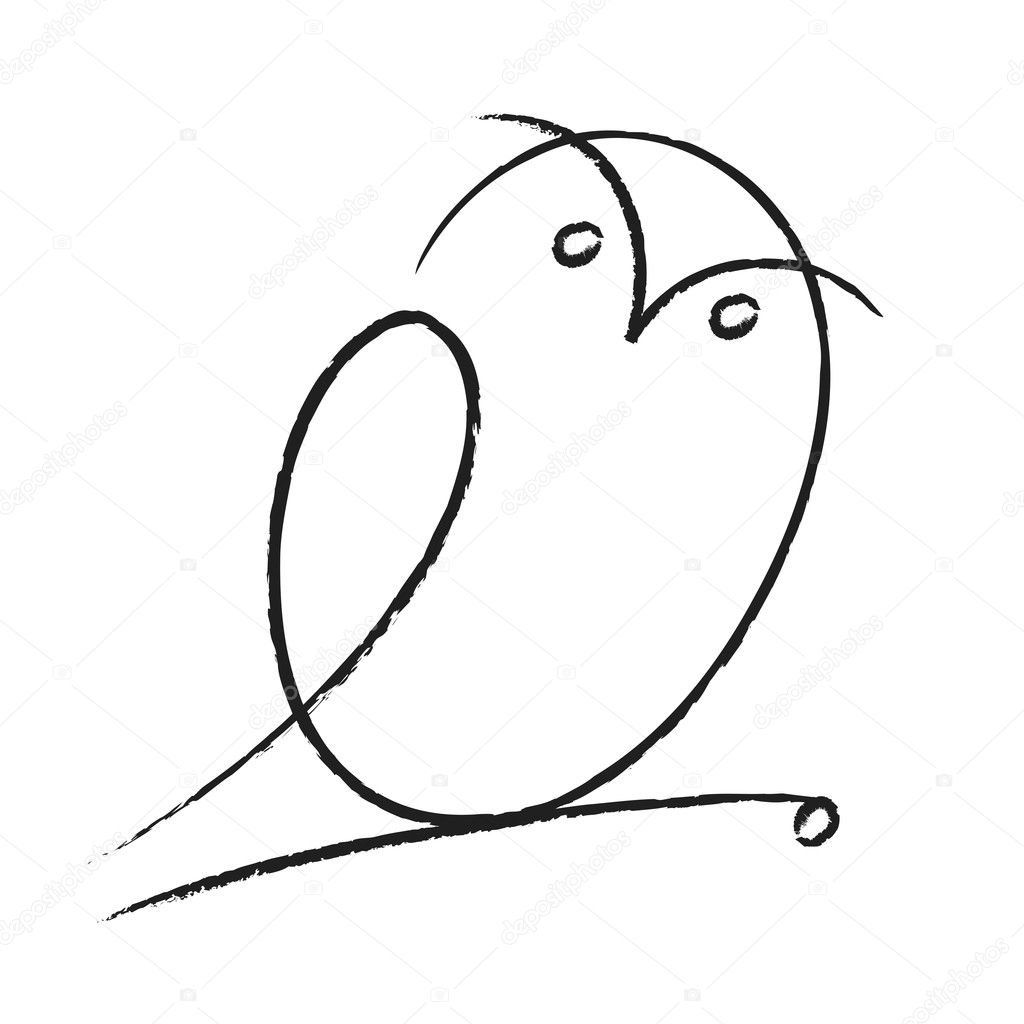 Cartoon illustration of owl