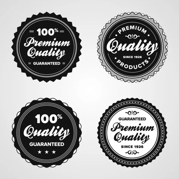 Emblemas de qualidade premium vintage — Vetor de Stock