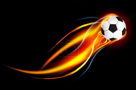 Balle de football en feu