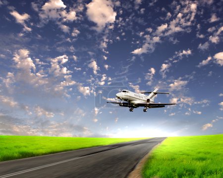 Image d'un avion de passagers blanc 