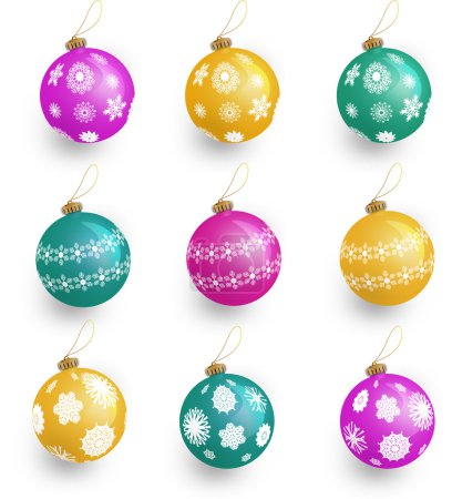Ensemble de boules de Noël