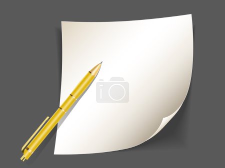 Feuille de papier avec un stylo 