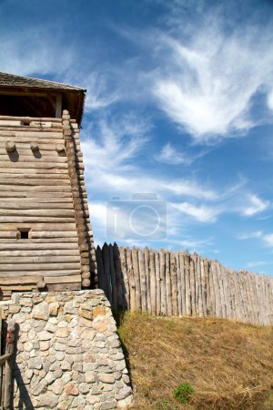 Ancienne maison traditionnelle en bois (Ukraine ).