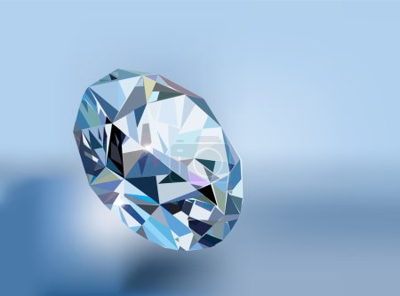 Fond bleu avec précieux diamant étincelant 