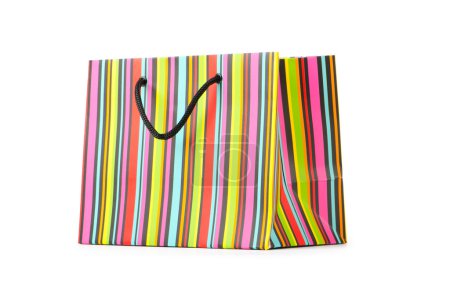 Concept shopping avec sac sur blanc 