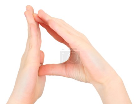 Mains représente la lettre D de l'alphabet 