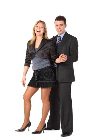 Homme d'affaires et fille de beauté 