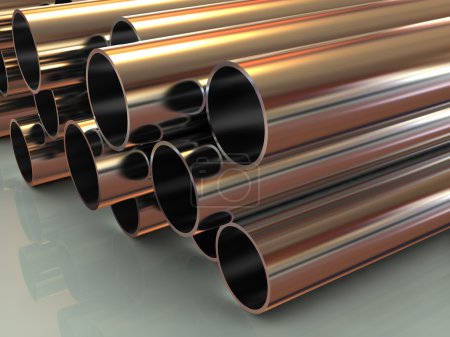 Tubes en acier 3d 