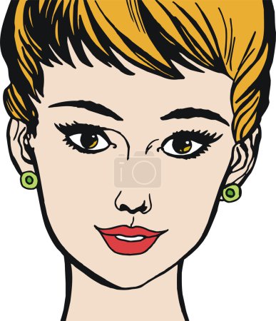 Visage d'une belle femme 