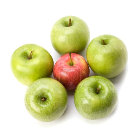 pommes isolées sur fond blanc