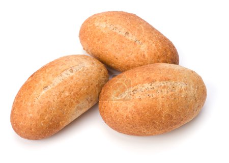 rouleaux chauds frais isolés sur fond blanc 