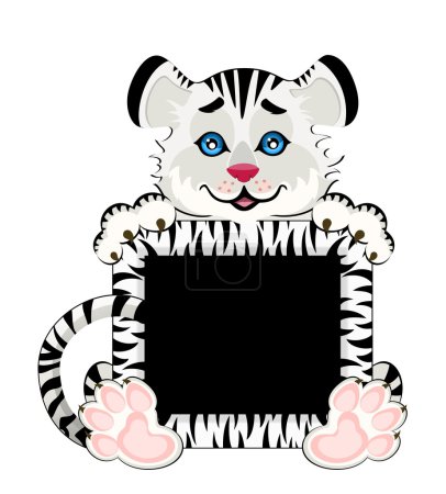 Signe 2010 ans est un beau petit tigre sur fond 