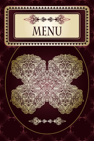 vecteur abstrait motif floral, vintage, lieu pour votre texte, s 