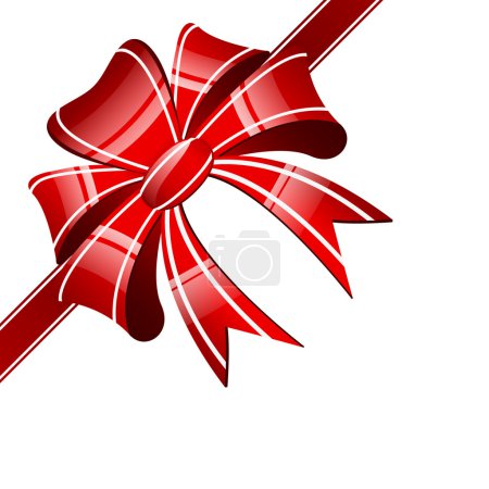 arc rouge sur fond blanc