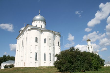 Cathédrale Georgievsky dans le monastère de Yuriev Russie 