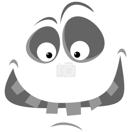Physiognomie à dents larges l'illustration vectorielle 